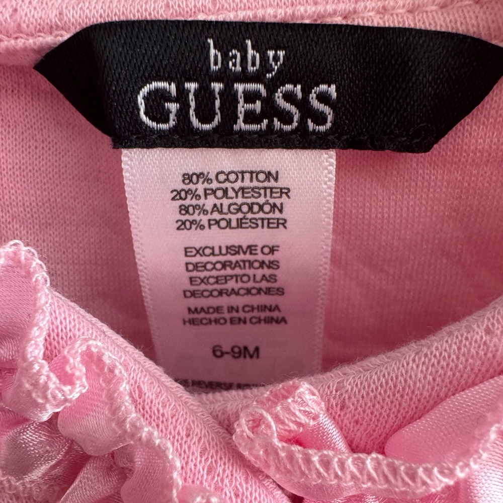 Baby Guess Pink Quilted Footed Jumpsuit NWT - Picture 2 of 6